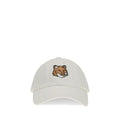 Maison Kitsuné White Cotton Cap (Baseball Hat)
