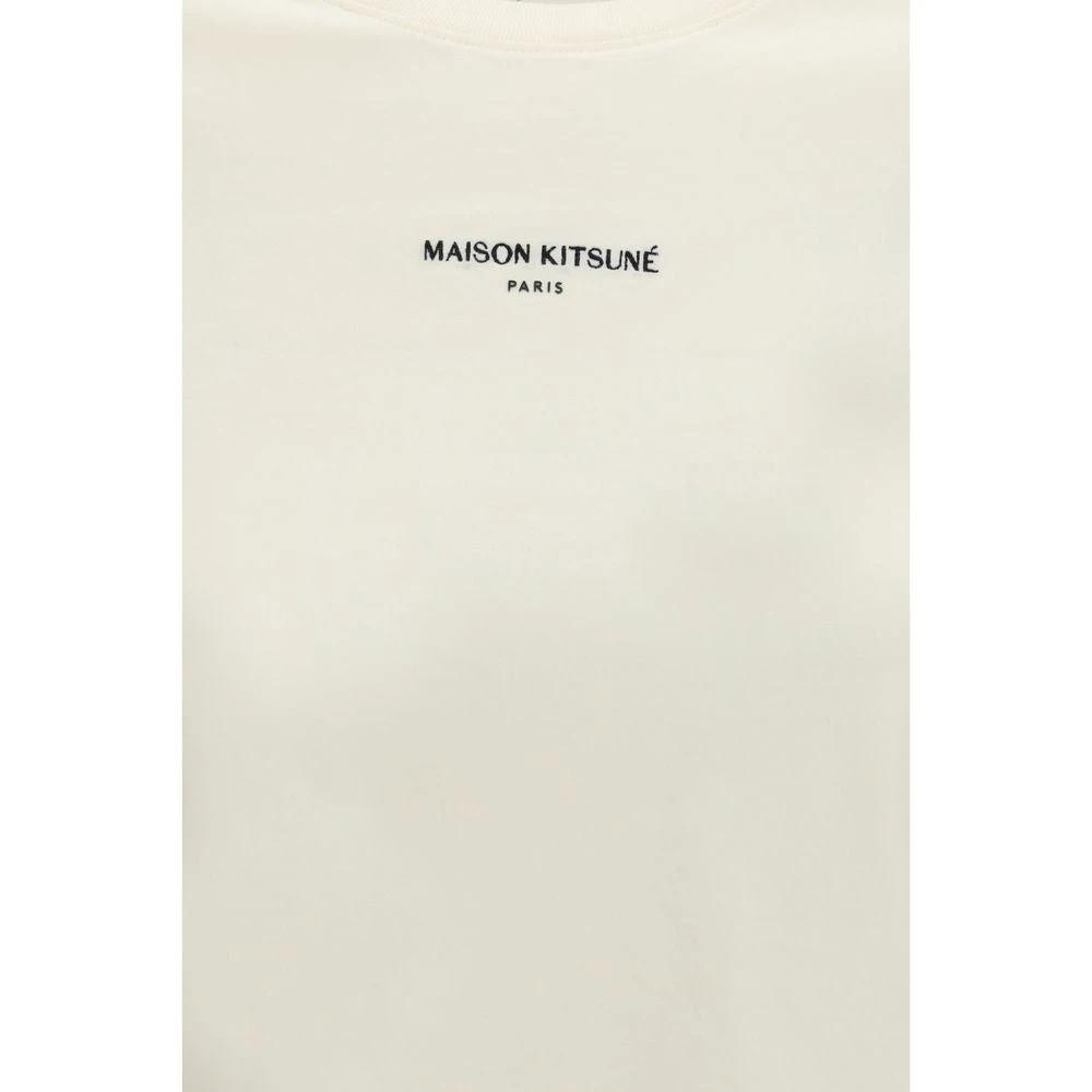 T-shirt en coton beige Maison Kitsuné