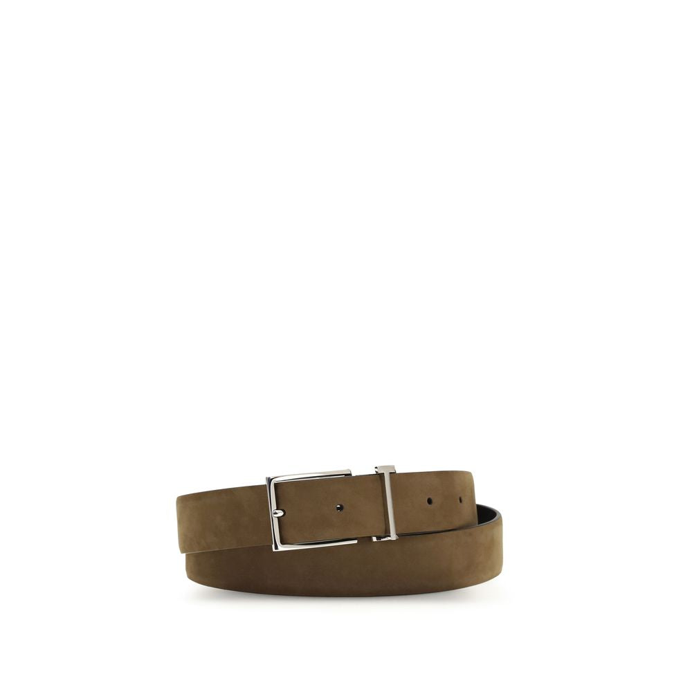 Tom Ford Brown Calf Leather Bos Taurus Regular Belt