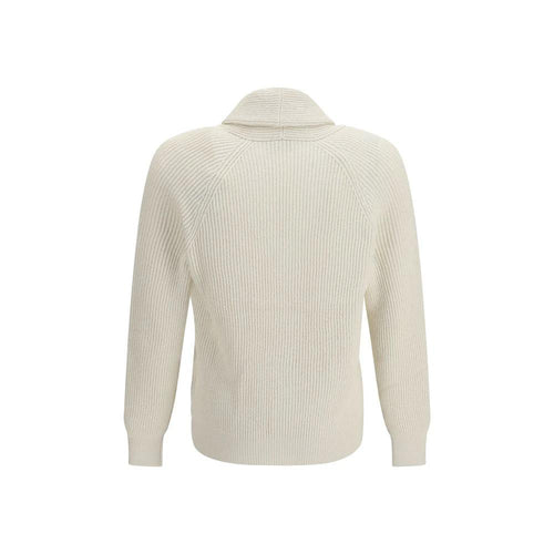 Brunello Cucinelli Cardigan en coton beige