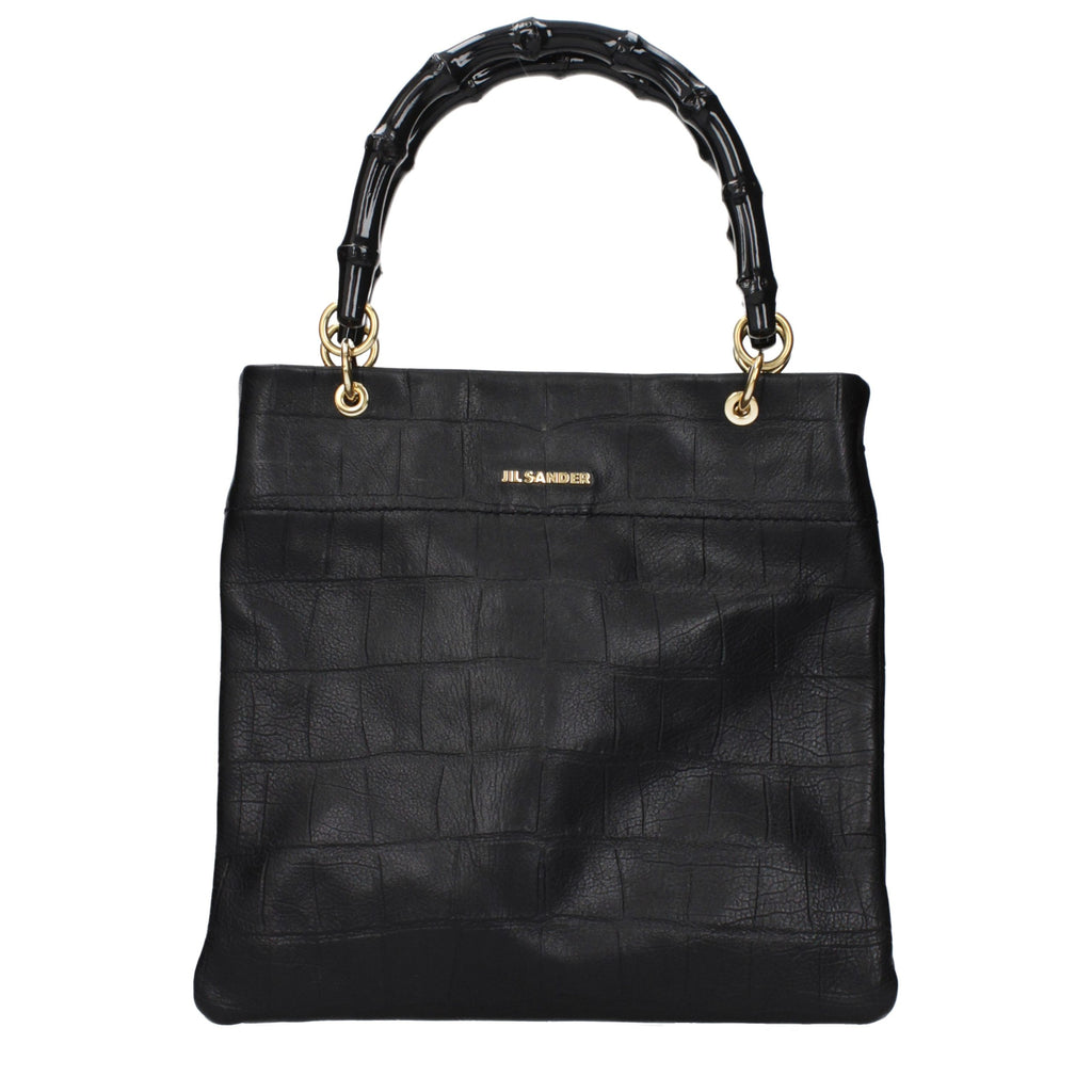 Jil Sander Black Leather Handbag