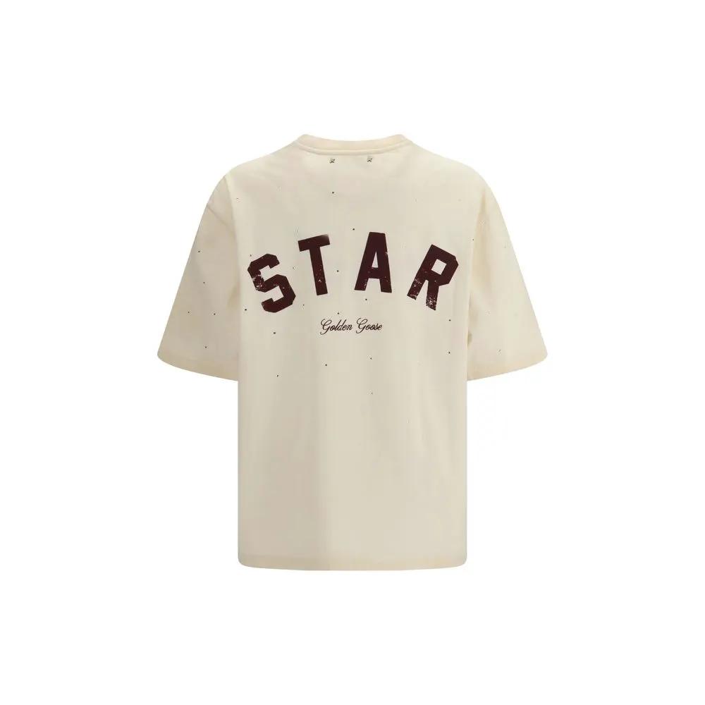 T-shirt en coton beige Golden Goose