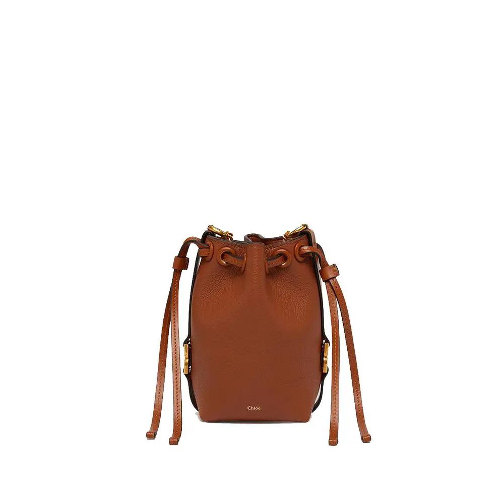 Sac à dos Chloé en cuir de veau marron
