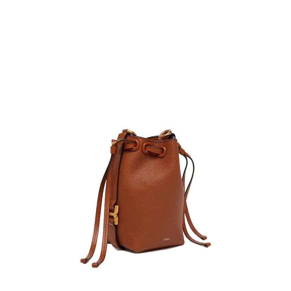 Sac à dos Chloé en cuir de veau marron