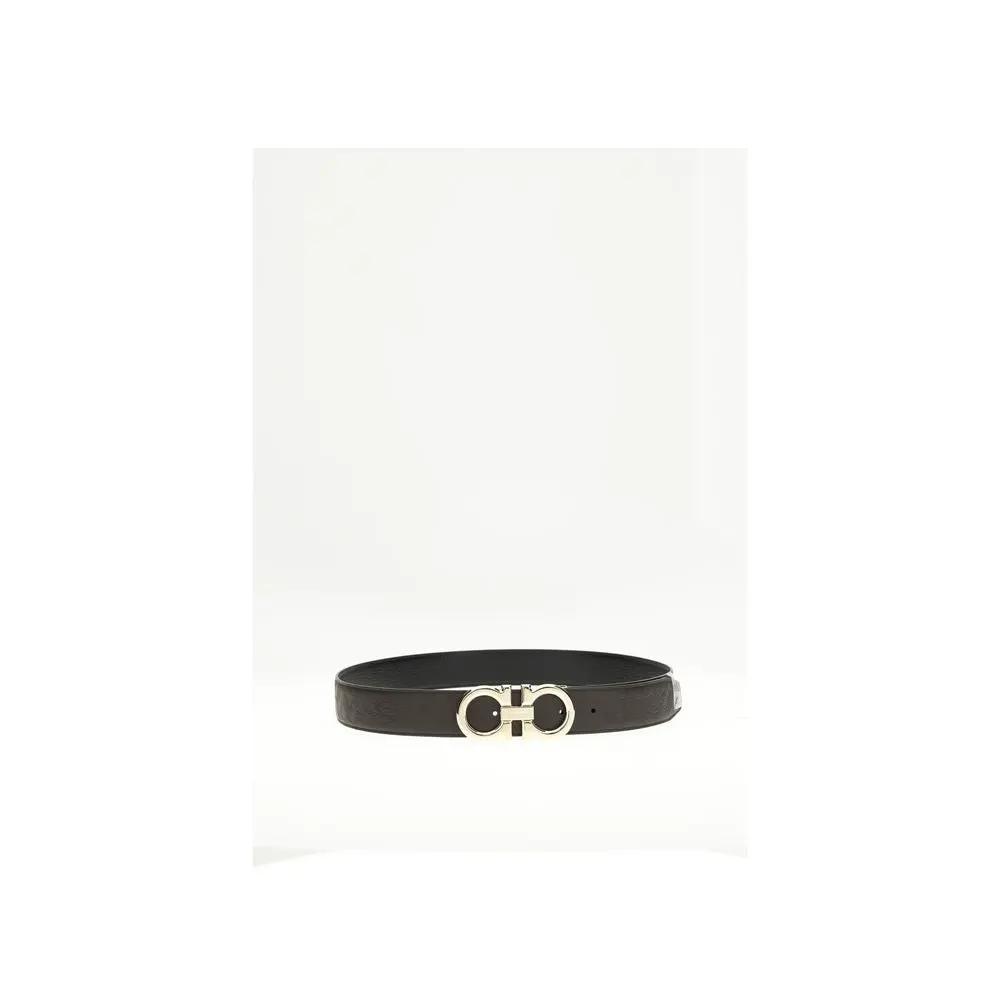 Ferragamo Brown Calf Leather Bos Taurus Regular Belt