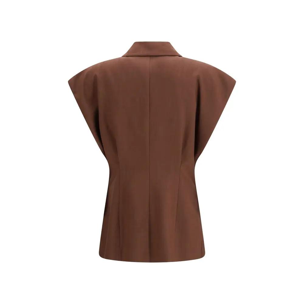 PINKO Brown Viscose Jackets And Coat
