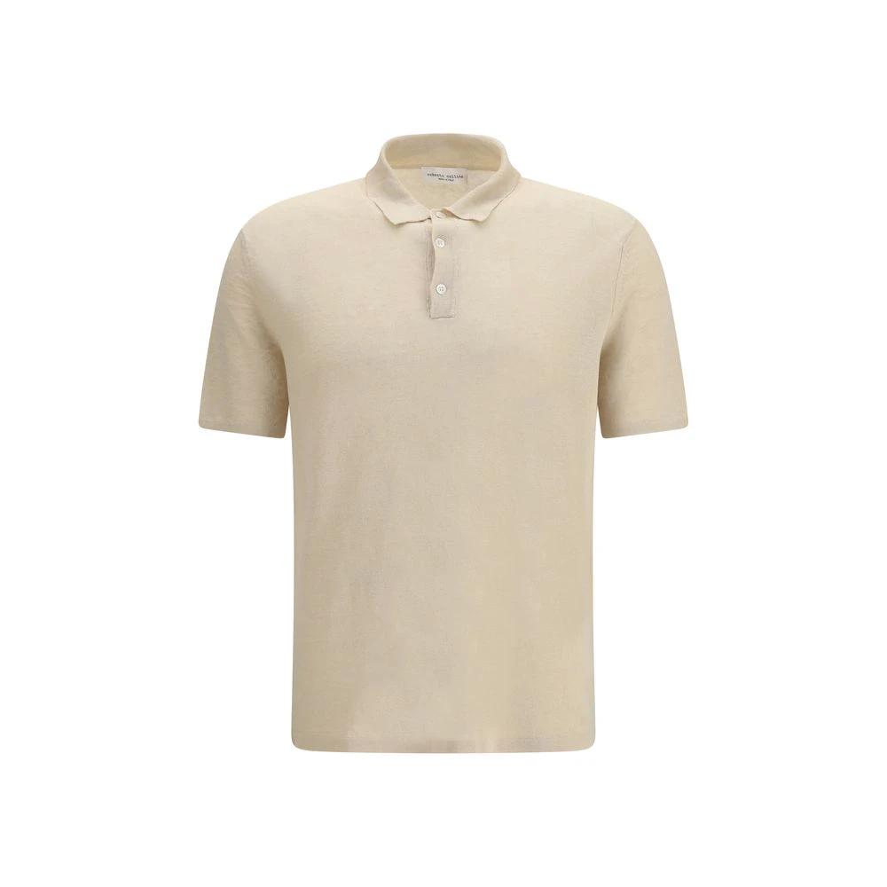 Polo beige lin homme – Roberto Collina maille légère SS26