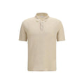 Polo beige lin homme – Roberto Collina maille légère SS26