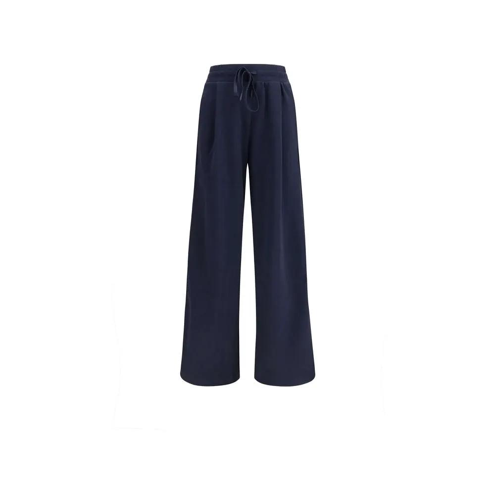 Pantalon décontracté en coton bleu Max Mara