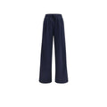 Pantalon décontracté en coton bleu Max Mara
