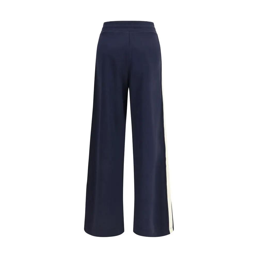 Pantalon décontracté en coton bleu Max Mara