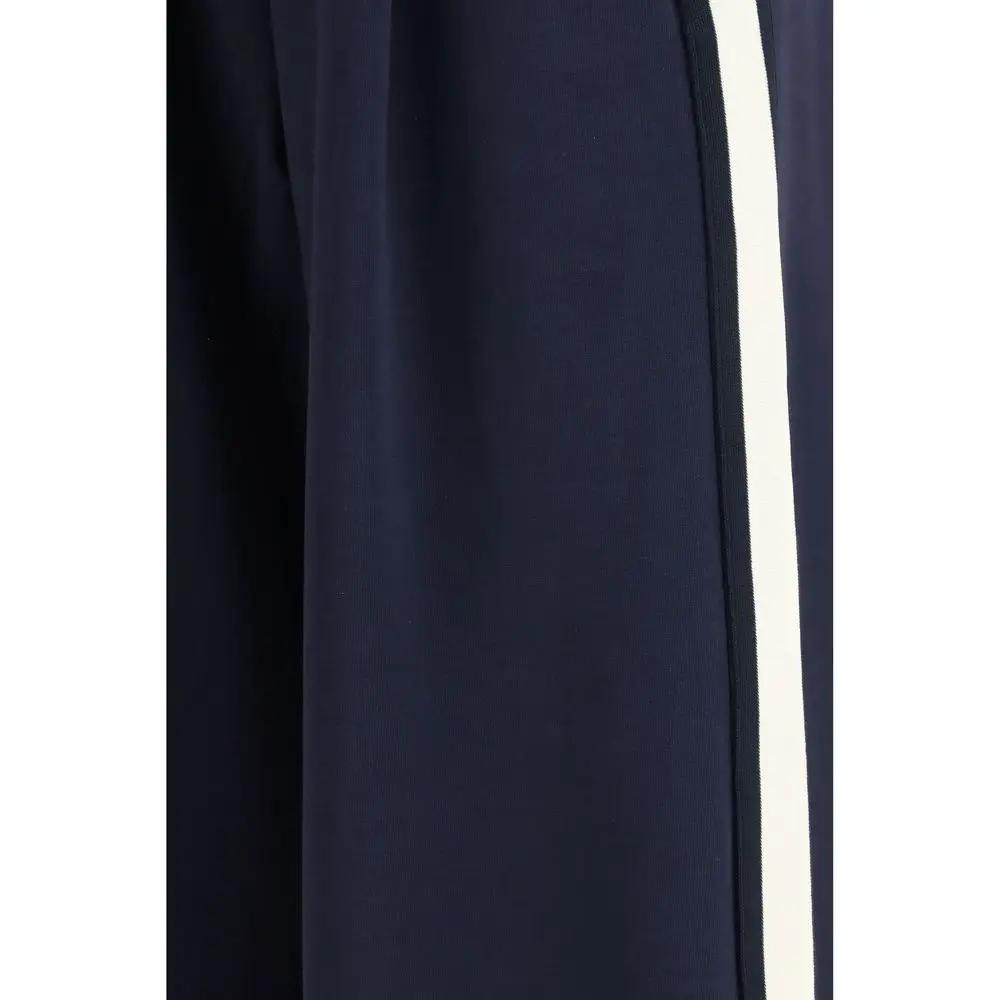 Pantalon décontracté en coton bleu Max Mara