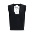 Extreme Cashmere Extreme Cashmere Black Elastane Sleeveles Sweater