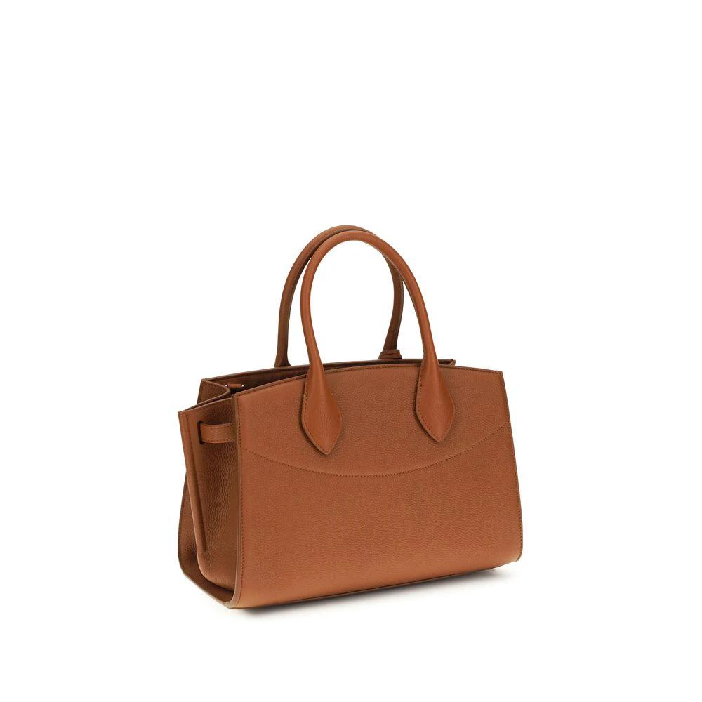 Sac à main Ferragamo Bos Taurus en cuir de veau marron