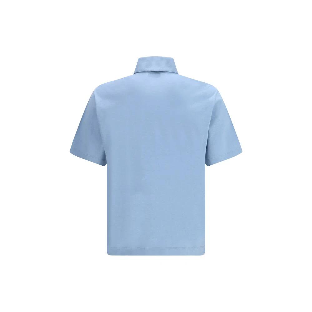 Polo Ferragamo bleu en coton