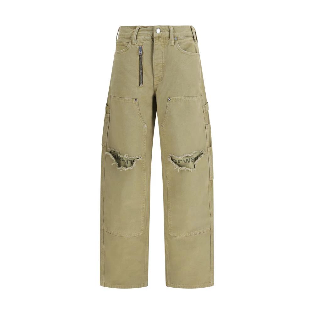 Pantalon cargo bicolore en coton Alexander Wang