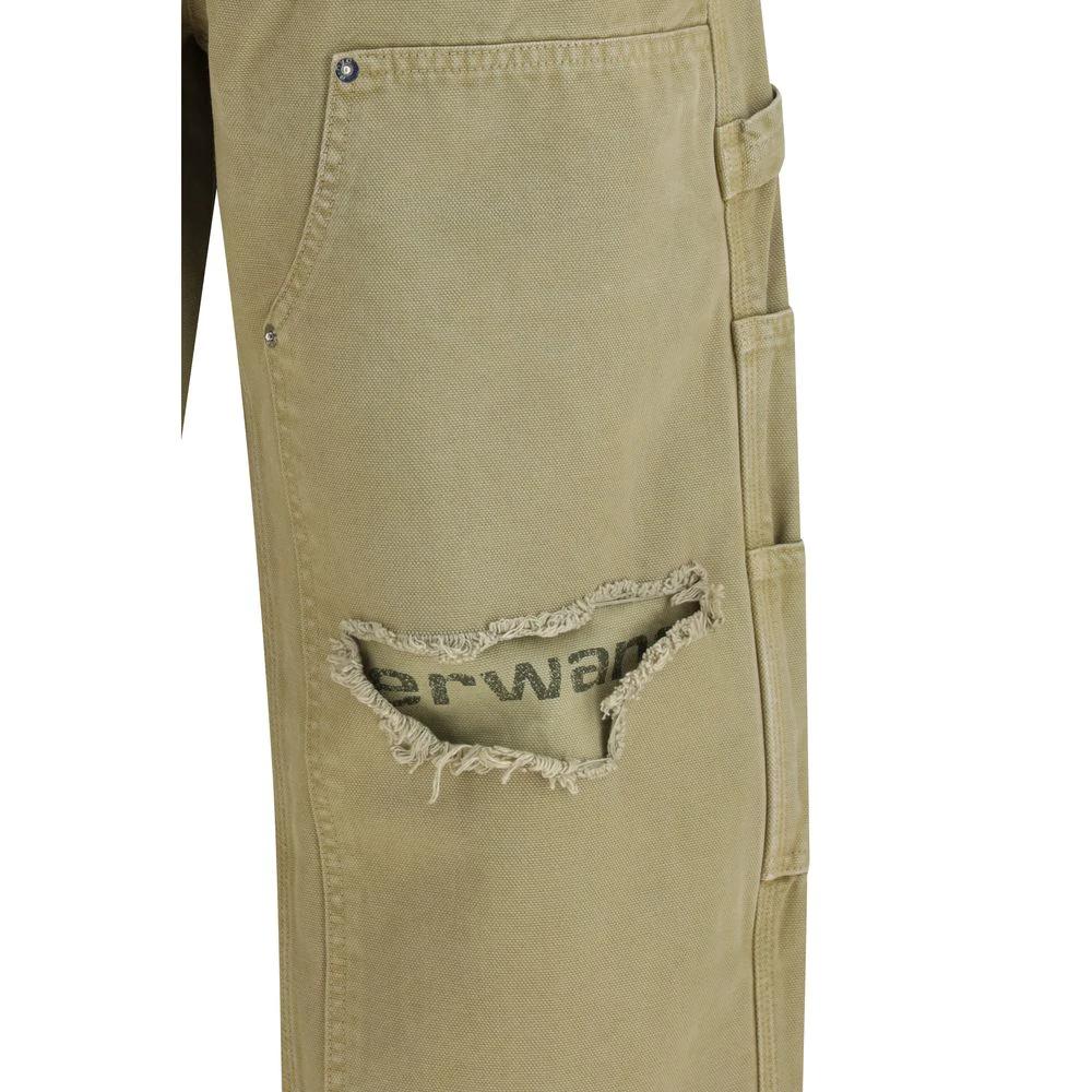 Pantalon cargo bicolore en coton Alexander Wang