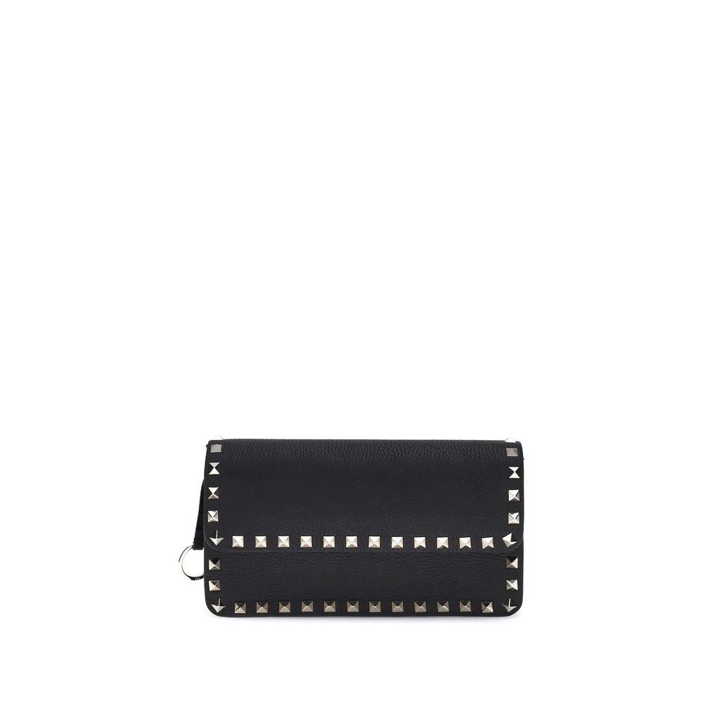 Portefeuille Valentino Garavani Bos Taurus en cuir de veau noir