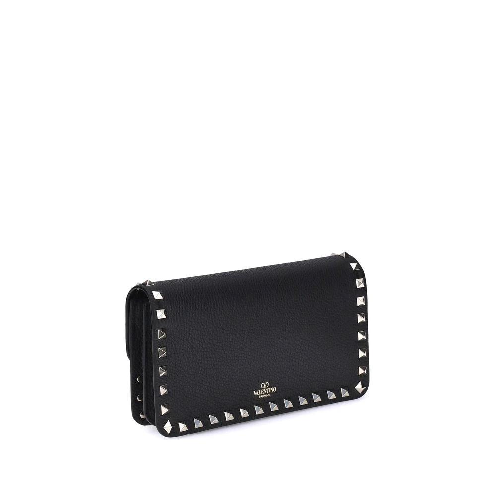Portefeuille Valentino Garavani Bos Taurus en cuir de veau noir