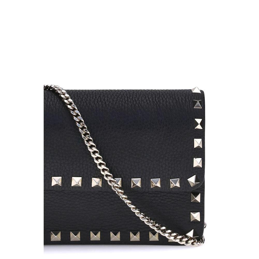 Portefeuille Valentino Garavani Bos Taurus en cuir de veau noir
