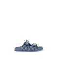 Sandales Gucci en coton bleu