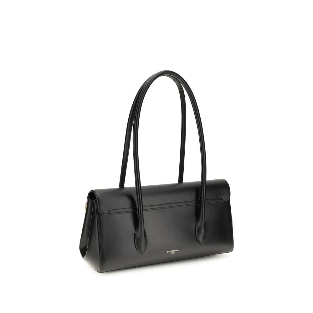 Sac bandoulière Bos Taurus en cuir de veau noir Dolce &amp; Gabbana