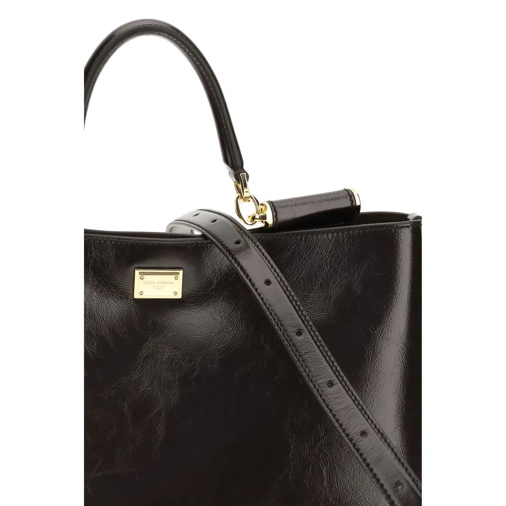 Dolce & Gabbana Brown Calf Leather Bos Taurus Handbag