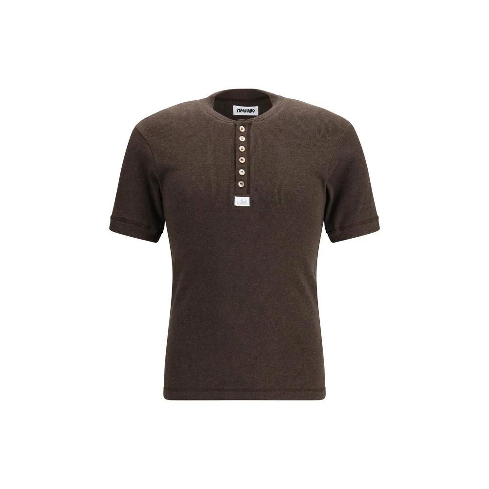 T-shirt en coton marron Magliano