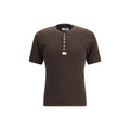 T-shirt en coton marron Magliano