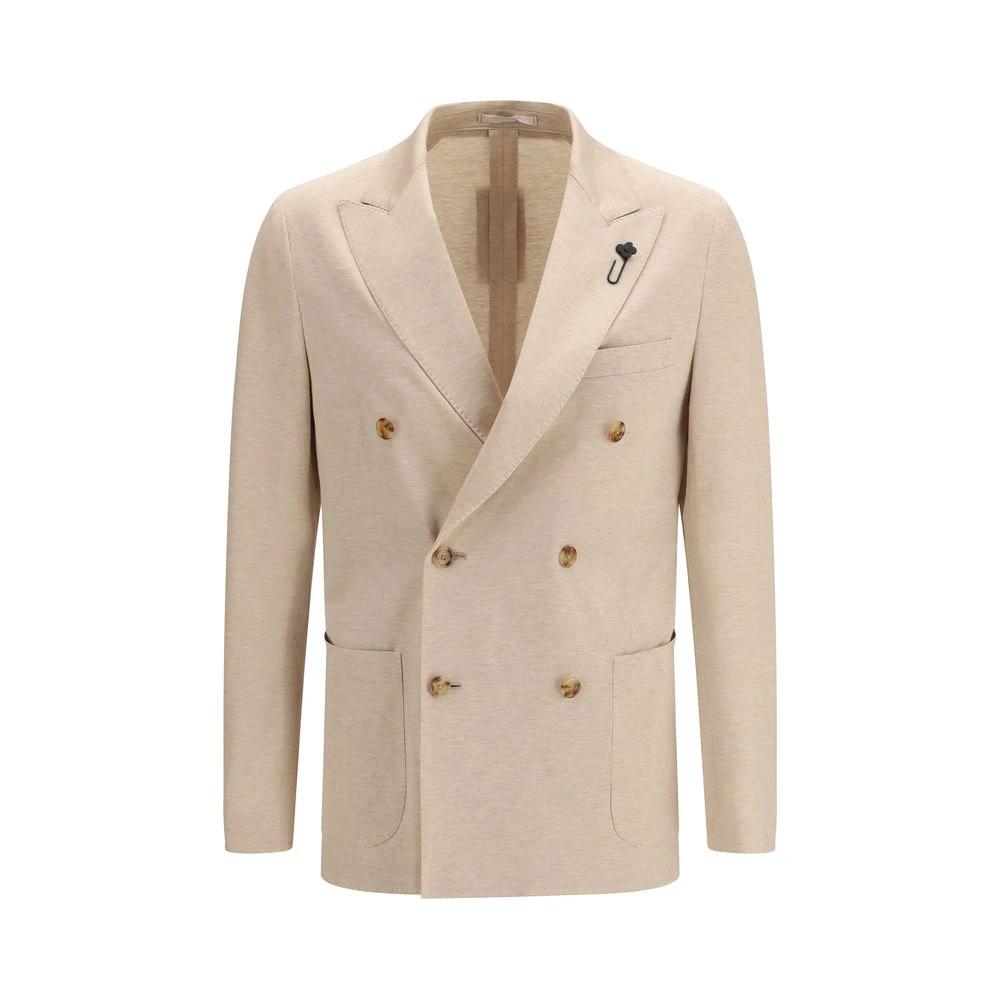 Blazer en coton beige Lardini