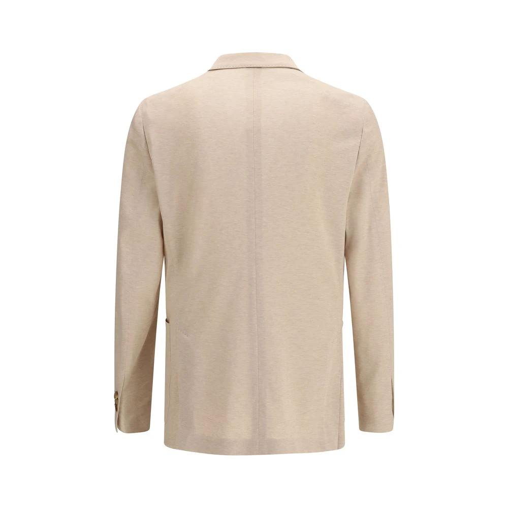 Blazer en coton beige Lardini
