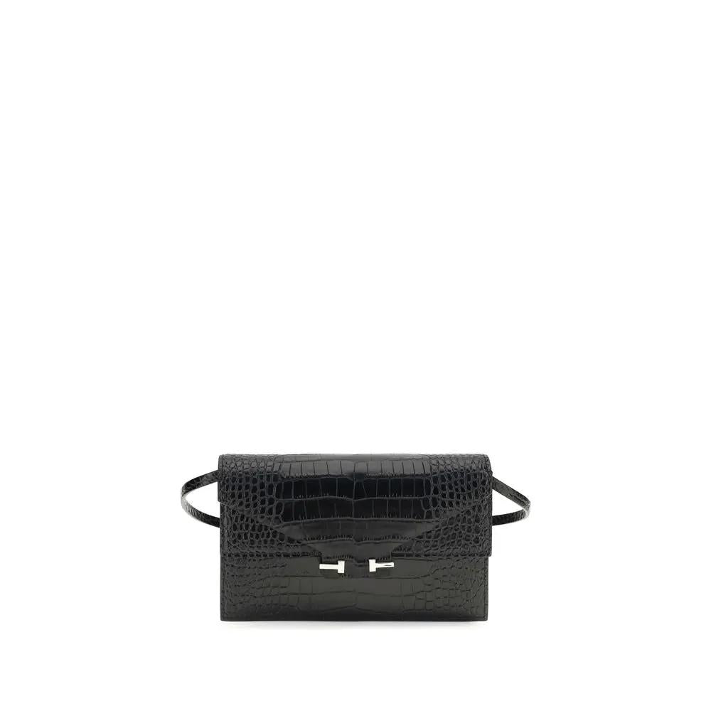 Sac bandoulière Tom Ford Bos Taurus en cuir de veau noir