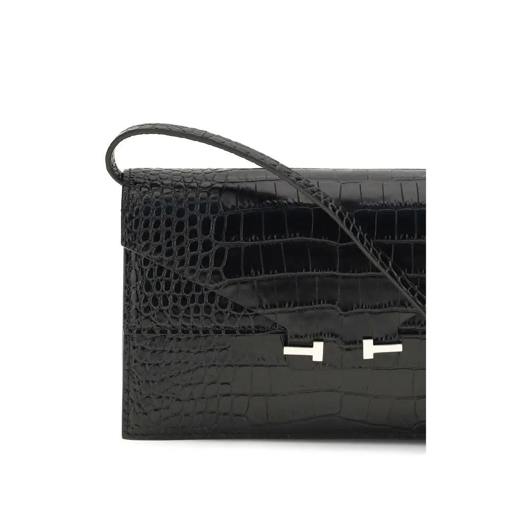 Sac bandoulière Tom Ford Bos Taurus en cuir de veau noir