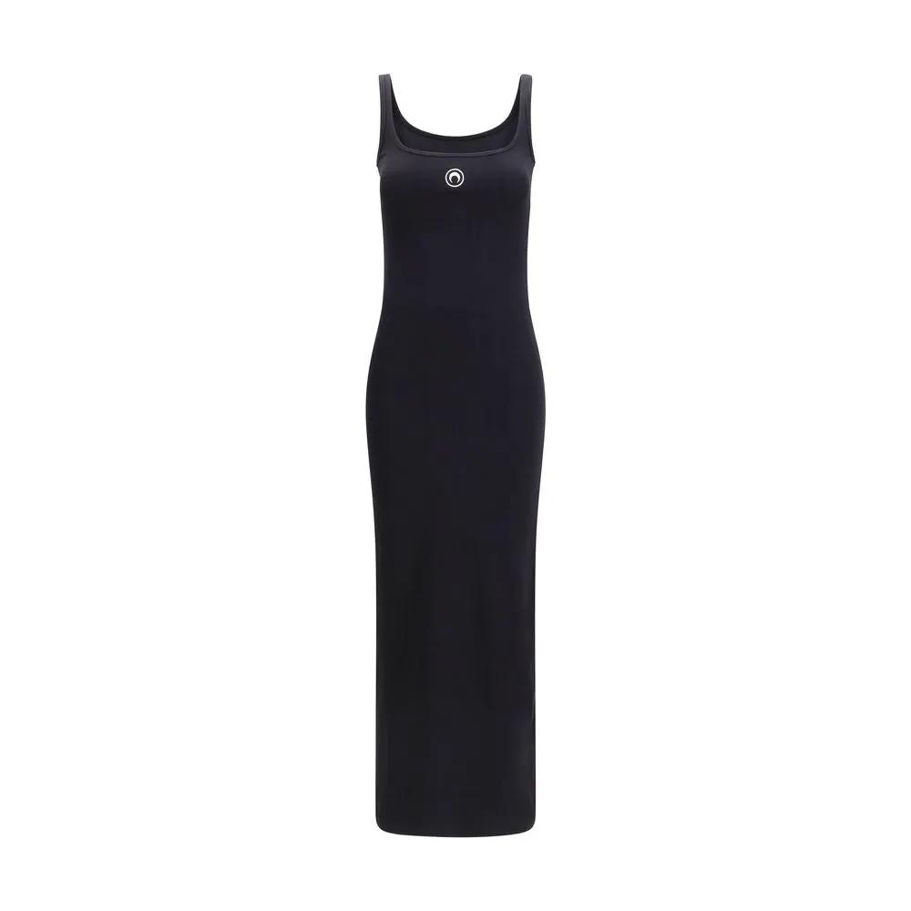 Robe décontractée en coton noir Marine Serre