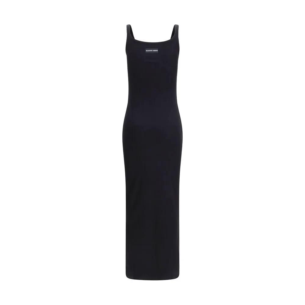 Robe décontractée en coton noir Marine Serre