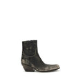 Balenciaga Black Calf Leather Bos Taurus Ankle Boots