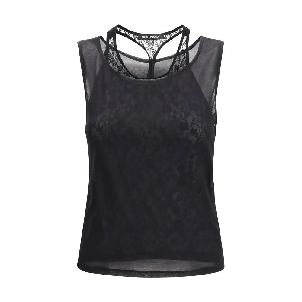 Our Legacy Black Cotton Tank Tops