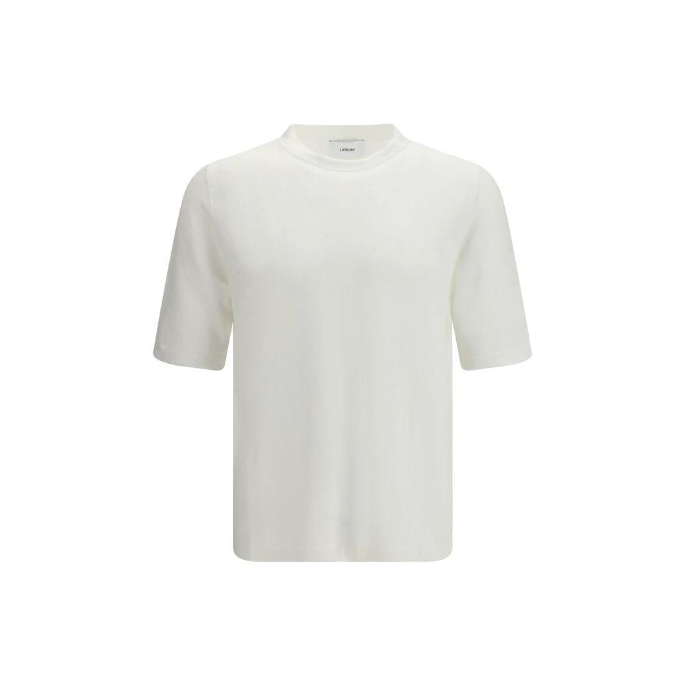 T-shirt en lin blanc Lardini