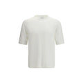 T-shirt en lin blanc Lardini