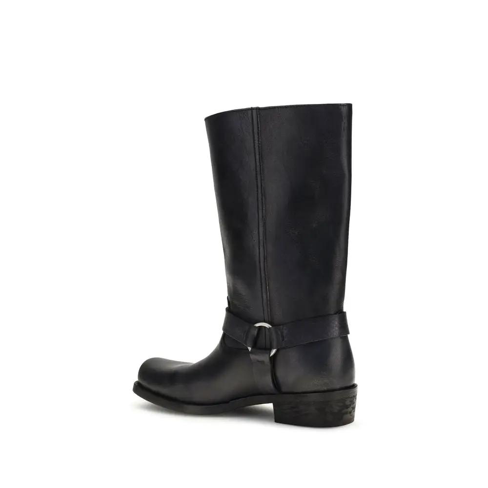 Bottines Golden Goose Bos Taurus en cuir de veau noir