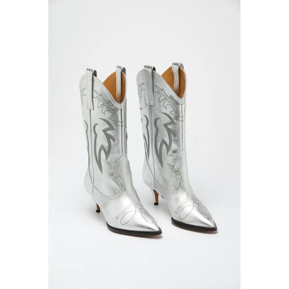 Moschino Multicolor Viscose High Heel Boots