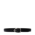 Men’s Black Leather Belt – Tom Ford Logo Vintage Effect Belt