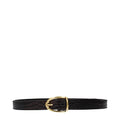 Men’s Brown Leather Belt – Tom Ford Logo Vintage Effect Belt