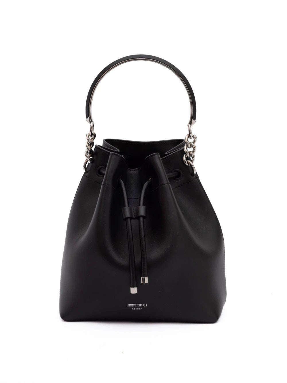 Seau Jimmy Choo Bon Bon en cuir noir
