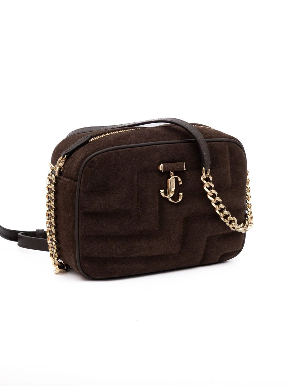 Sac bandoulière Jimmy Choo Avenue en daim marron