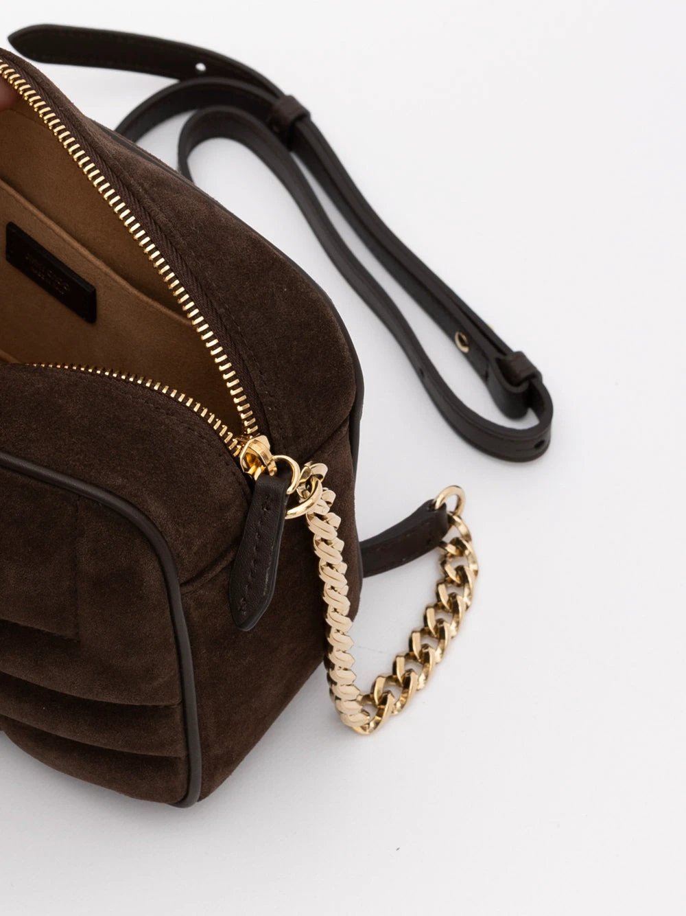 Sac bandoulière Jimmy Choo Avenue en daim marron