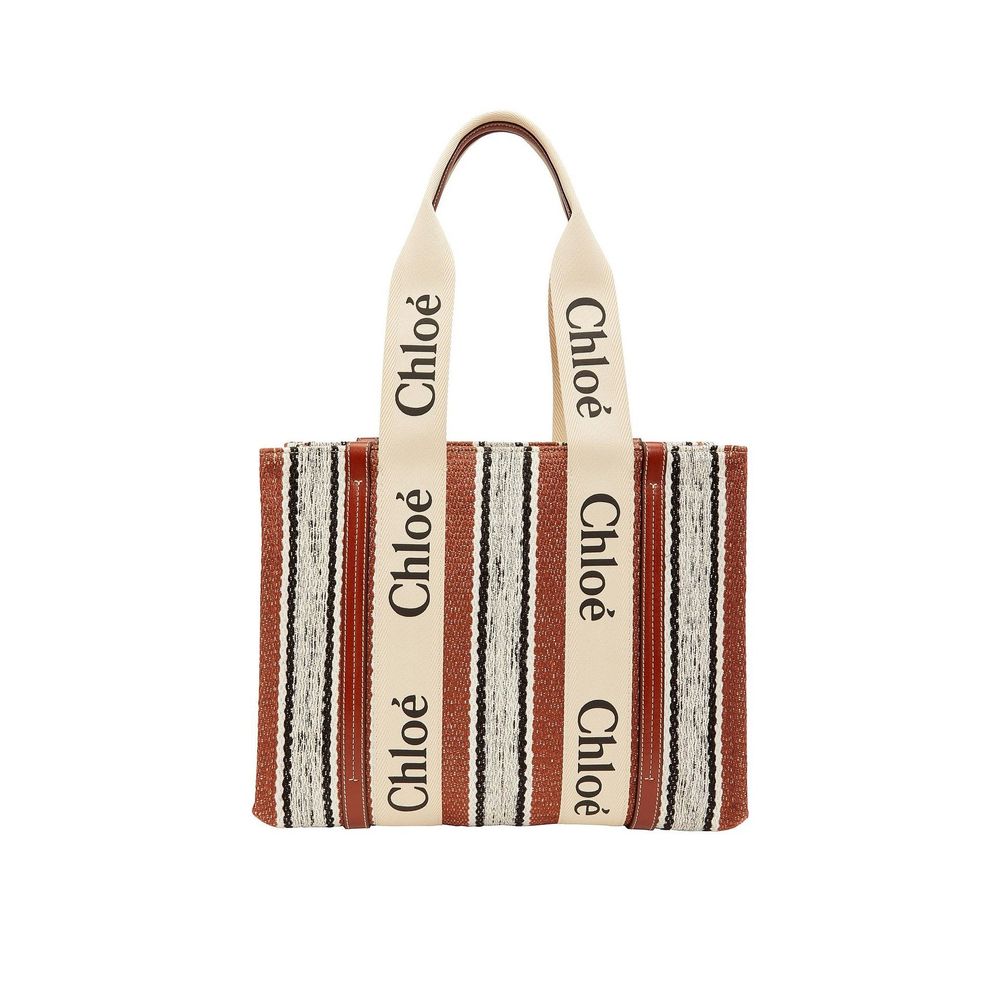 Sac cabas en lin marron Chloé