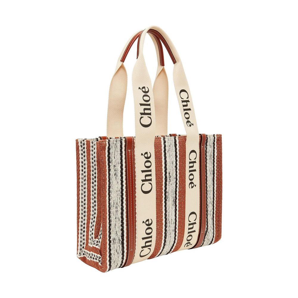 Sac cabas en lin marron Chloé