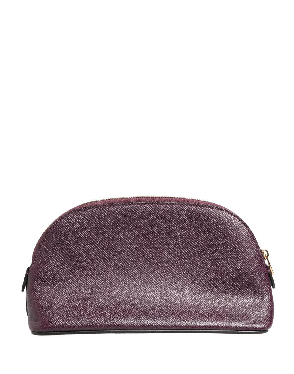 Portefeuille zippé Dolce & Gabbana en cuir violet foncé avec logo DG