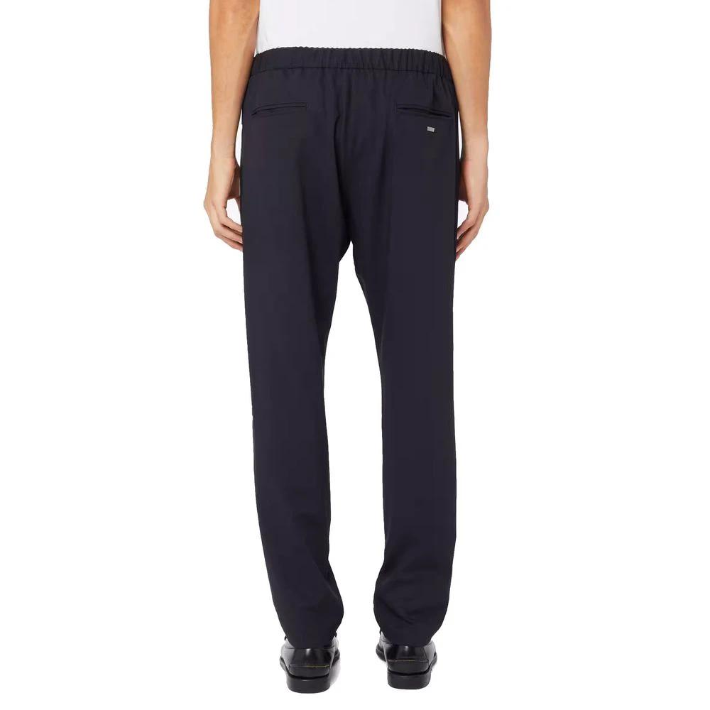 Herno Blue Virgin Wool Casual Pants